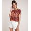 Blusa-Feminina-Agua-de-Coco-Tal-Mae-Tal-Filha-Estampada-Animal-Print-Onca-Manga-Curta-Decote-Redondo-Caramelo-9762776-Caramelo_1
