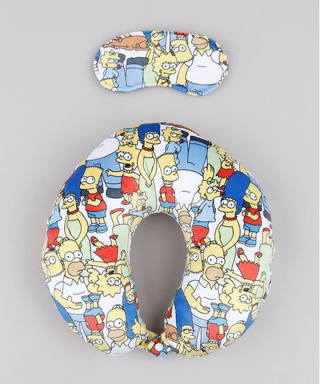Kit-de-Apoio-de-Pescoco-Os-Simpsons-Estampado---Tapa-Olho-Branco-9758155-Branco_1