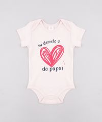 Body-Infantil--Coracao-do-Papai--Manga-Curta-Rosa-Claro-9602184-Rosa_Claro_1