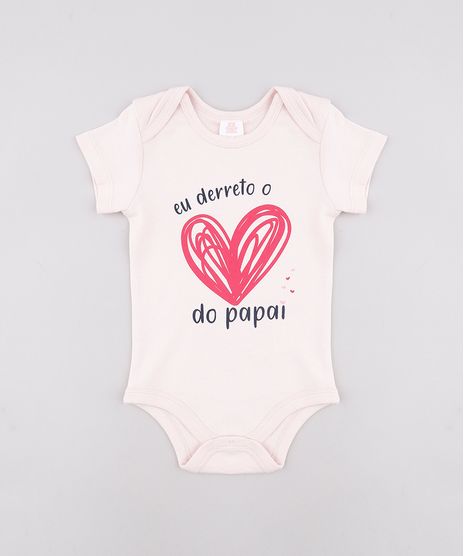 Body-Infantil--Coracao-do-Papai--Manga-Curta-Rosa-Claro-9602184-Rosa_Claro_1