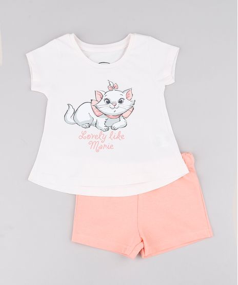 Conjunto-Infantil-Gata-Marie-de-Blusa-Manga-Curta-Rosa-Claro---Short-em-Moletom-Coral-9742269-Coral_1