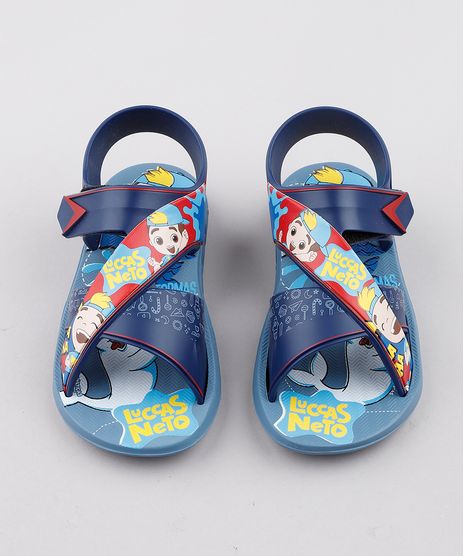 Sandalia-Papete-Infantil-Grendene-Lucas-Neto-com-Tiras-Azul-9829514-Azul_1