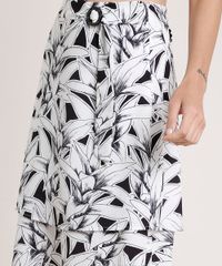 Saia-Feminina-Agua-de-Coco-Midi-Estampada-Bromelias-com-Cinto-Branca-9677885-Branco_4