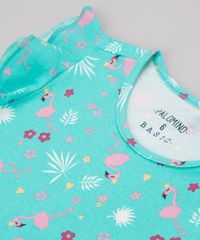 Blusa-Infantil-Basica-Estampada-de-Flamingos-Manga-Curta-Verde-9756286-Verde_3