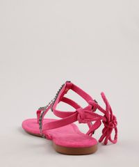 Rasteira-Feminina-Oneself-em-Suede-com-Tachas-e-Amarracao-Pink-9718707-Pink_3