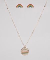 Kit-de-Brinco---Colar-Feminino-Folheados-Arco-Iris--Dourado-9657461-Dourado_1