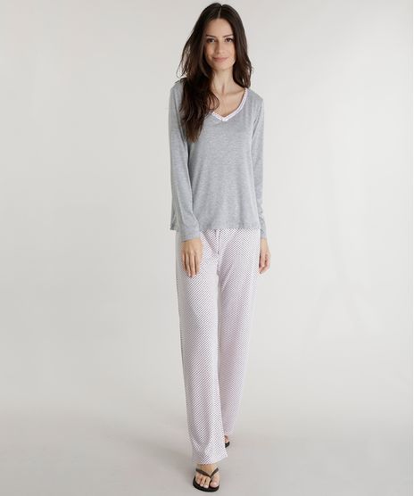 Pijama-Estampado-de-Poas-Cinza-Mescla-8573026-Cinza_Mescla_1