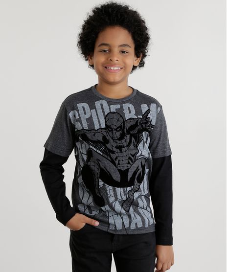 Camiseta-Homem-Aranha-Cinza-Mescla-Escuro-8558533-Cinza_Mescla_Escuro_1