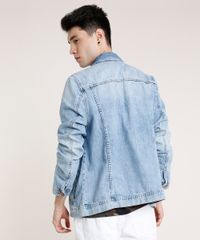 Jaqueta-Jeans-Masculina-Trucker-com-Bolsos-Azul-Claro-9532785-Azul_Claro_2 Jaqueta-Jeans-Masculina-Trucker-com-Bolsos-Azul-Claro-9532785-Azul_Claro_2