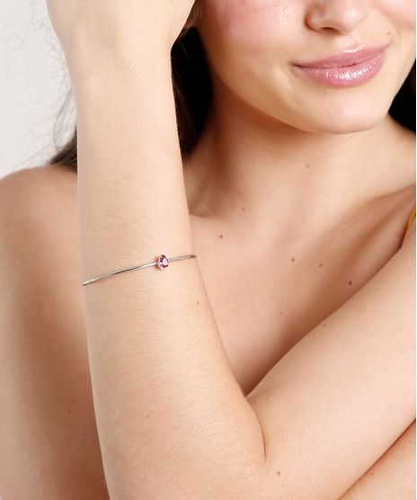 Pulseira-Feminina-Triya-Folheada-com-Pedra--Prateada-9779092-Prateada_1