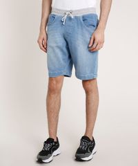 Bermuda-Jeans-Masculina-Slim-com-Cordao-Azul-Claro-9767318-Azul_Claro_1