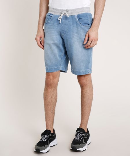 Bermuda-Jeans-Masculina-Slim-com-Cordao-Azul-Claro-9767318-Azul_Claro_1