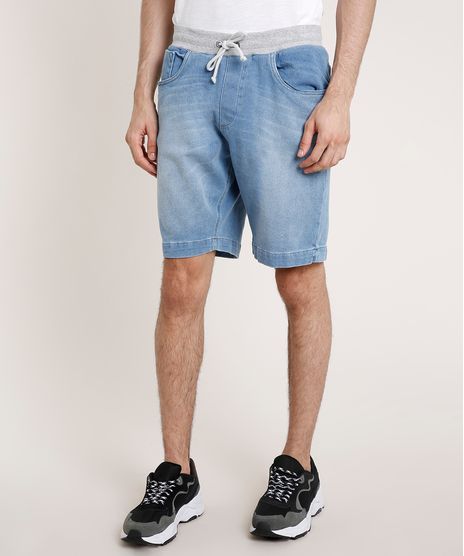 Bermuda-Jeans-Masculina-Slim-com-Cordao-Azul-Claro-9767318-Azul_Claro_1