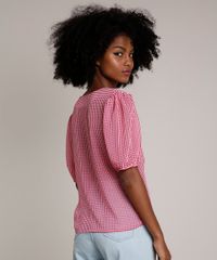 Blusa-Feminina-Mindset-Estampada-Xadrez-Vichy-Manga-Bufante-Decote-V-Rosa-9847433-Rosa_2