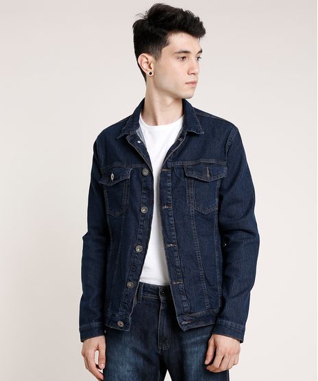 Jaqueta-Jeans-Masculina-com-Bolsos-Azul-Escuro-9779287-Azul_Escuro_1