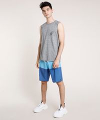 Regata-Masculina-com-Bolso-Estampado-de-Folhagem-Gola-Careca-Cinza-Mescla-9753424-Cinza_Mescla_3