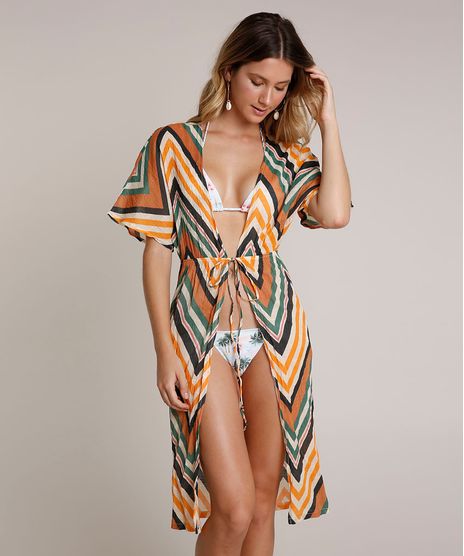 Saida-de-Praia-Midi-Estampada-Chevron-com-Amarracao-Manga-Curta-Bege-Claro-9603919-Bege_Claro_1