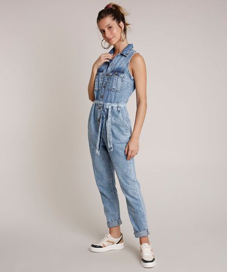 Macacao-Jeans-Feminino-com-Botoes-e-Faixa-para-Amarrar-Azul-Medio-9750180-Azul_Medio_1 Macacao-Jeans-Feminino-com-Botoes-e-Faixa-para-Amarrar-Azul-Medio-9750180-Azul_Medio_1