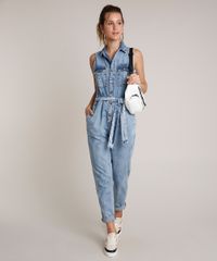 Macacao-Jeans-Feminino-com-Botoes-e-Faixa-para-Amarrar-Azul-Medio-9750180-Azul_Medio_3