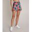 Short-Feminino-Running-Estampado-de-Folhagem-com-Faixas-Laterais--Coral-9640602-Coral_1