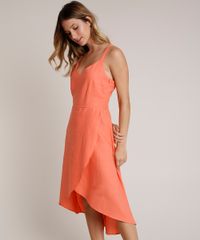 Vestido-Feminino-Midi-em-Linho-com-Transpasse-e-Vazado-Alcas-Medias-Coral-9640596-Coral_1