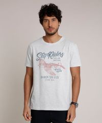 Camiseta-Masculina--Sky-Riders--Manga-Curta-Gola-Careca-Cinza-Mescla-Claro-9771650-Cinza_Mescla_Claro_1