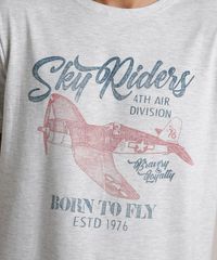 Camiseta-Masculina--Sky-Riders--Manga-Curta-Gola-Careca-Cinza-Mescla-Claro-9771650-Cinza_Mescla_Claro_4
