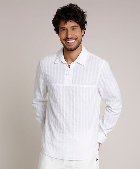 Bata-Masculina-Comfort-Texturizada-com-Botoes-Manga-Longa-Off-White-9642353-Off_White_1