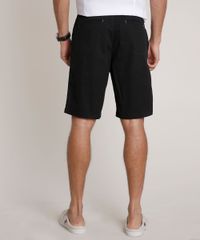 Bermuda-de-Sarja-Masculina-Reta-Alfaiatada-Preta-9778723-Preto_4