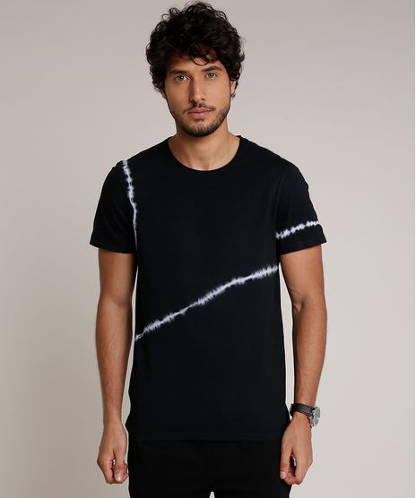 Camiseta-Masculina-Slim-Fit-Tie-Dye-Manga-Curta-Gola-Careca-Preta-9729536-Preto_1