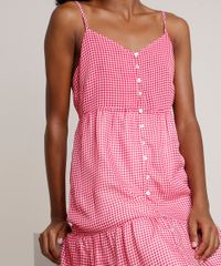 Vestido-Feminino-Mindset-Longo-Estampado-Xadrez-Vichy-Alcas-Finas-Rosa-9847434-Rosa_4