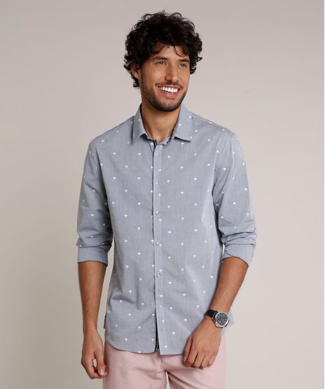 Camisa-Masculina-Slim-Estampada-de-Coqueiros-Manga-Longa-Cinza-Mescla-9645931-Cinza_Mescla_1