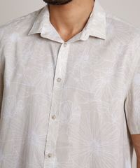 Camisa-Masculina-Relaxed-Estampada-Floral-Manga-Curta-Kaki-Claro-9657165-Kaki_Claro_4