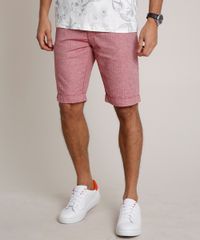 Bermuda-Masculina-Slim-Alfaiatada-com-Cinto-Vermelha-9752449-Vermelho_1