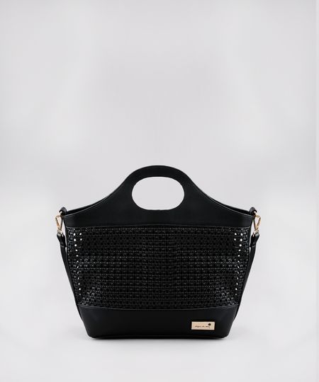 Bolsa-Feminina-Agua-de-Coco-Shopper-Media-Tresse-com-Alca-Transversal-Removivel-Preta-9726013-Preto_1