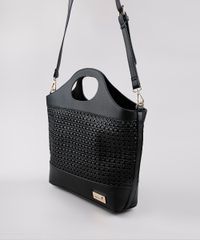 Bolsa-Feminina-Agua-de-Coco-Shopper-Media-Tresse-com-Alca-Transversal-Removivel-Preta-9726013-Preto_4