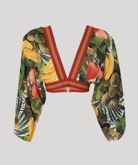 Blusa-Feminina-Agua-de-Coco-Tal-Mae-Tal-Filha-Cropped-Estampada-Cesto-de-Frutas-Manga-7-8-Decote-V-Verde-Escuro-9681134-Verde_Escuro_5