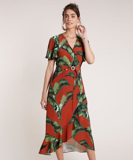 Vestido-Feminino-Agua-de-Coco-Midi-Envelope-Estampado-Bananeira-Manga-Curta-Cobre-9677876-Cobre_1