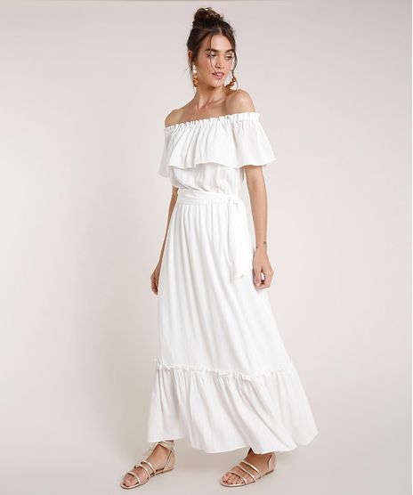 Vestido-Feminino-Agua-de-Coco-Longo-Ciganinha-Listrado-com-Lurex-Manga-Curta-Off-White-9677887-Off_White_1