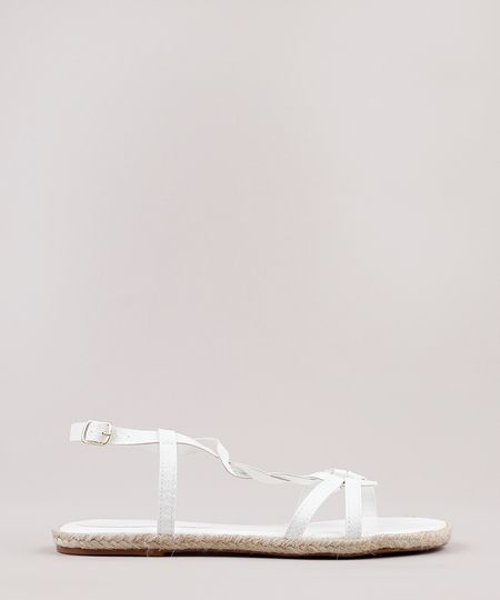 Rasteira-Feminina-Oneself-Texturizada-Cobra-com-Corda-Branca-9824020-Branco_1