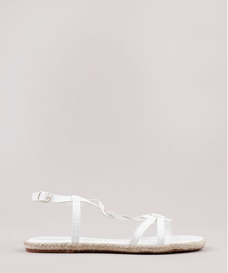 Rasteira-Feminina-Oneself-Texturizada-Cobra-com-Corda-Branca-9824020-Branco_1