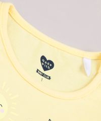 Blusa-Infantil-Gato-com-Boia-Manga-Curta-Amarela-9753222-Amarelo_5