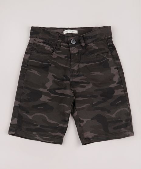 Bermuda-de-Sarja-Infantil-Estampada-Camuflada-Verde-Militar-9761827-Verde_Militar_1