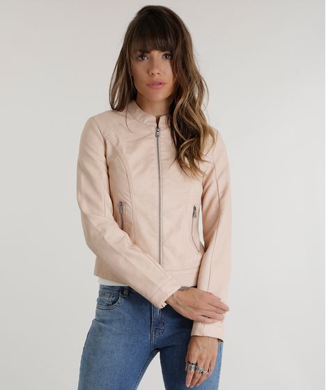 jaqueta rosa claro