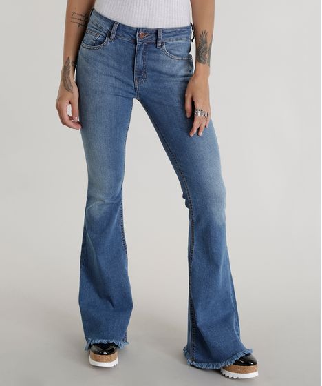 calça jeans flare cea