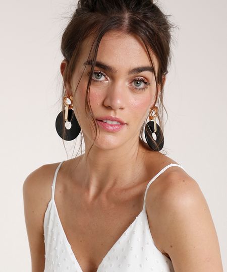 Brinco-Feminino-Agua-de-Coco-Redondo--Preto-9771546-Preto_1