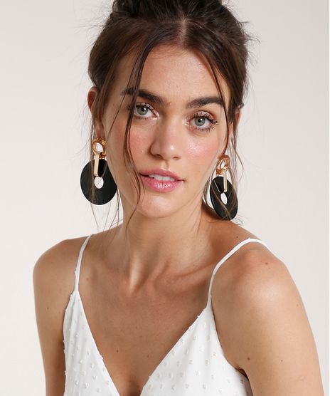 Brinco-Feminino-Agua-de-Coco-Redondo--Preto-9771546-Preto_1