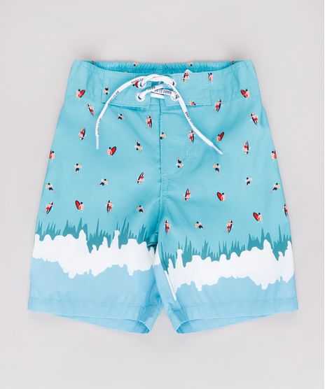 Bermuda-Surf-Infantil-Estampada-Surfistas-Verde-Agua-9667556-Verde_Agua_1