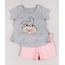 Conjunto-Infantil-Tambor-Bambi-de-Blusa-Manga-Curta-Cinza-Mescla----Short-em-Moletom-Rosa-9742281-Rosa_1