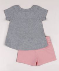 Conjunto-Infantil-Tambor-Bambi-de-Blusa-Manga-Curta-Cinza-Mescla----Short-em-Moletom-Rosa-9742281-Rosa_2
